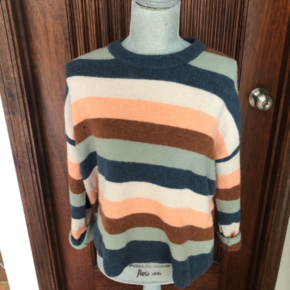 Madewell Sweaters - Madewell rare rainbow stripe sweater XS